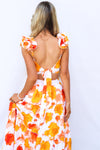 Giselle Maxi Dress - Orange Floral