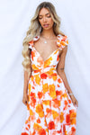 Giselle Maxi Dress - Orange Floral