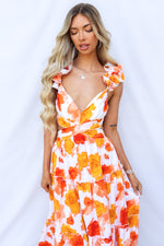 Giselle Maxi Dress - Orange Floral