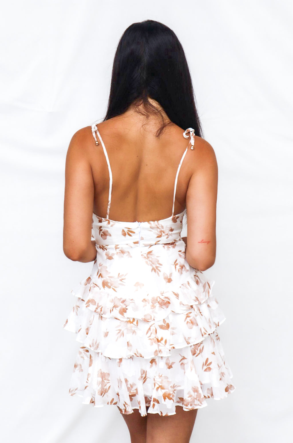 Hanni Mini Dress - White Floral