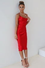 Harlow Midi Dress - Red