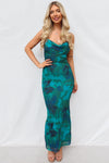 Hawaii Maxi Dress - Green Multi