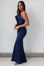 Hollywood Formal Gown - Navy - Runway Goddess