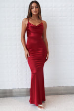 Hollywood Formal Gown - Wine Red