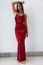 Hollywood Formal Gown - Wine Red