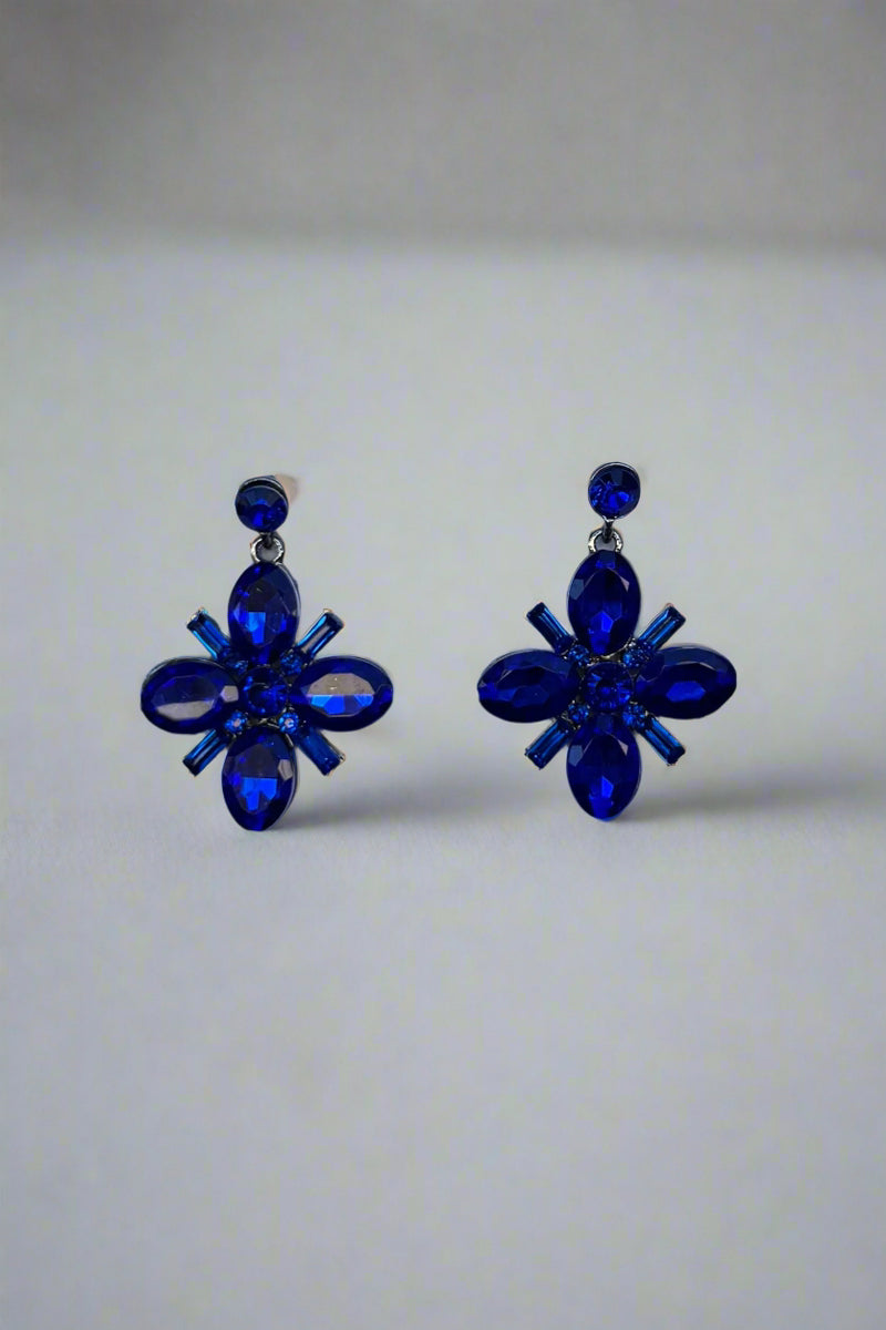 Shana Earrings - Blue/Silver