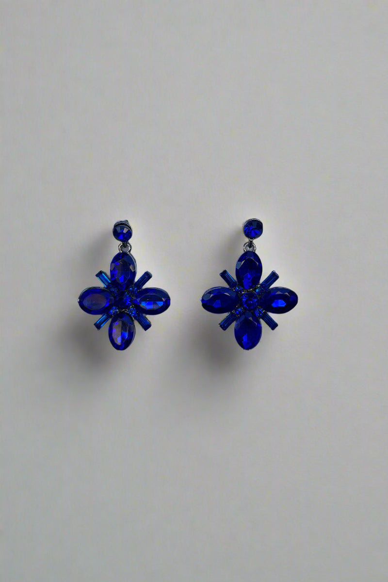 Shana Earrings - Blue/Silver