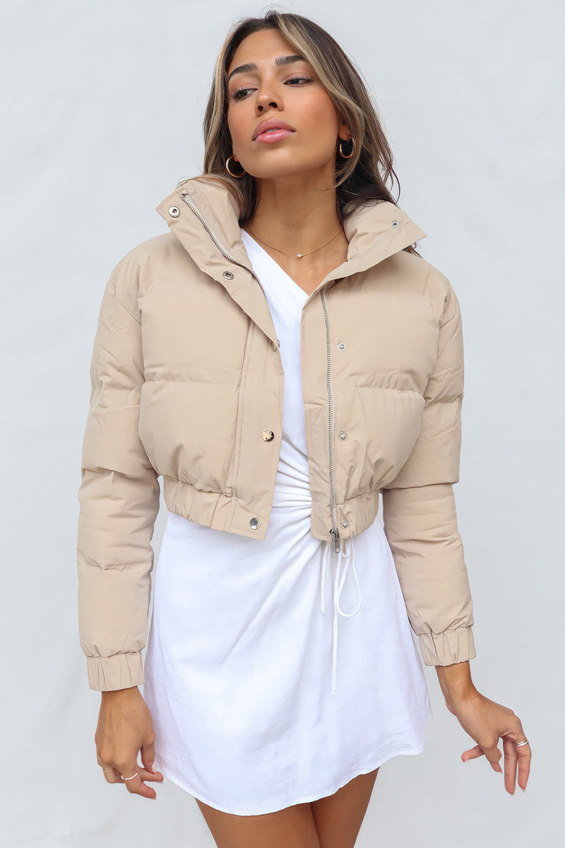 Josette Puffer Jacket - Beige