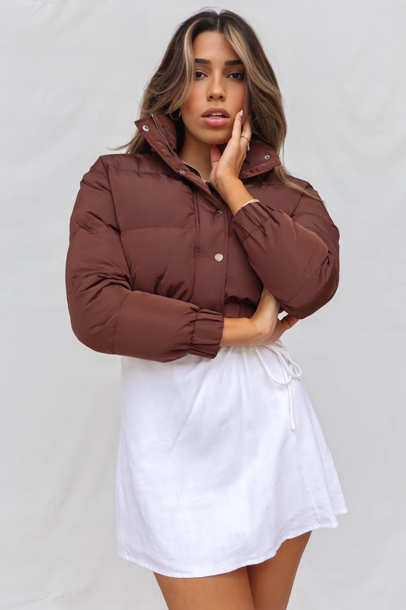 Josette Puffer Jacket - Brown