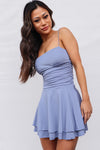 Josia Mini Dress - Steel Blue