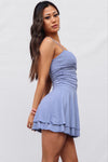 Josia Mini Dress - Steel Blue