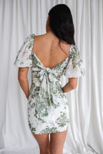 Julie Mini Dress - Green Floral