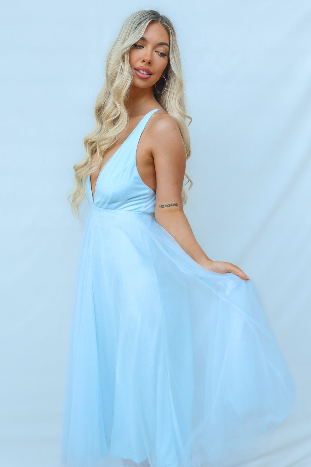 Juliette Midi Dress - Baby Blue