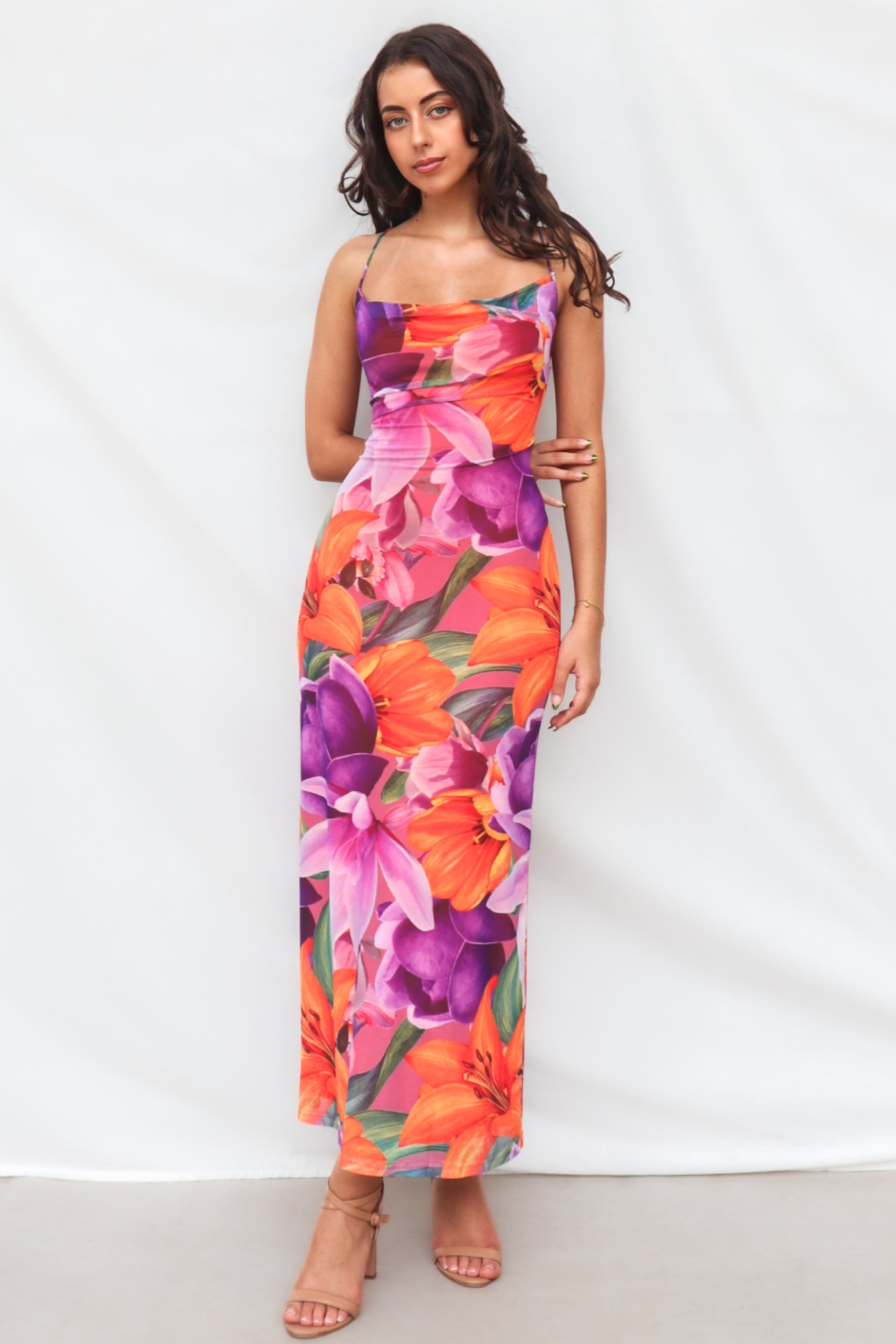 purple and orange maxi dress ZUSI SLEEVELESS MAXI DRESS | CULT MIA