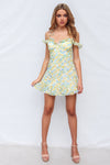 Keziah Mini Dress - Yellow Floral