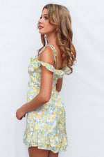 Keziah Mini Dress - Yellow Floral