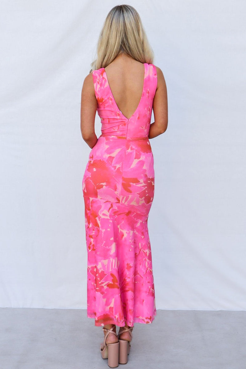 Kyala Maxi Dress - Pink Multi