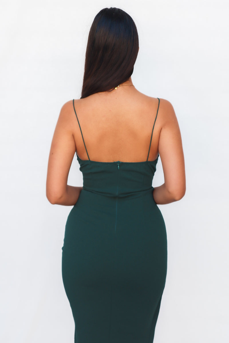 Kylie Green Bodycon Dress Emerald Sexy Stretch Midi Cocktail Dress Runway Goddess Kylie Green Bodycon Dress Emerald Sexy Stretch Midi Cocktail Dress Runway Goddess