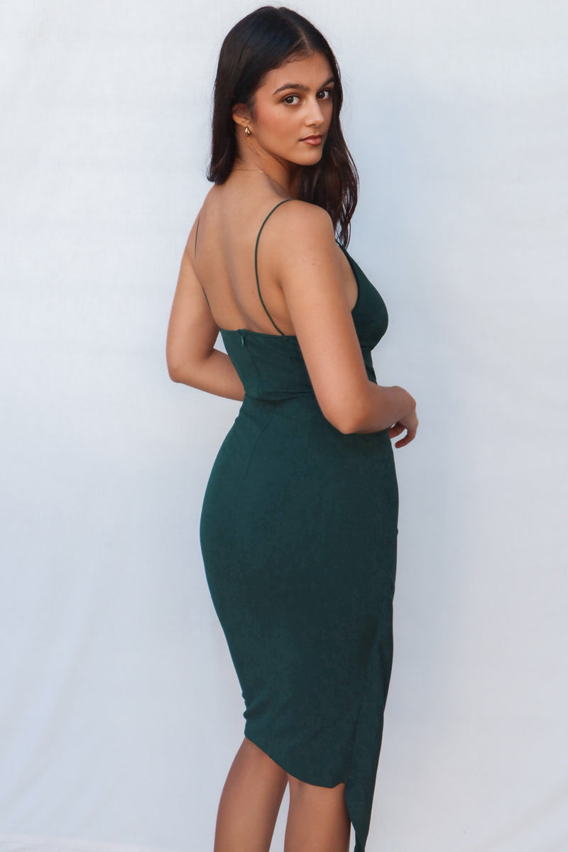 Kylie Green Bodycon Dress Emerald Sexy Stretch Midi Cocktail Dress Runway Goddess Kylie Green Bodycon Dress Emerald Sexy Stretch Midi Cocktail Dress Runway Goddess