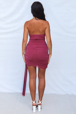 Lani Mini Dress - Burgundy Shimmer