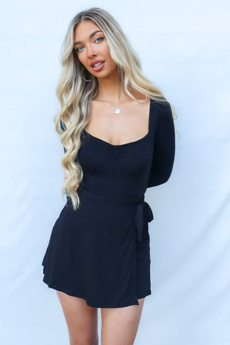 Leena Mini Dress - Black