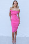 Leila Midi Dress - Pink