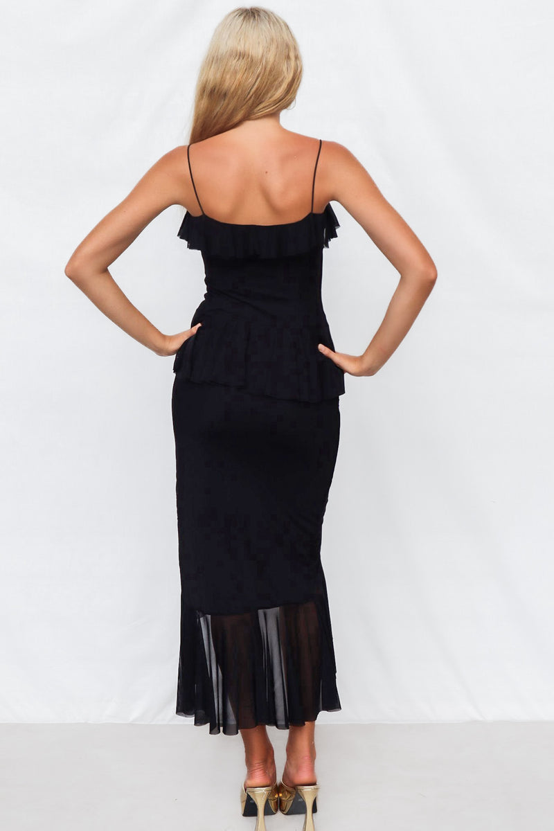 Leora Midi Dress - Black