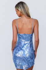 Martine Mini Dress - Blue