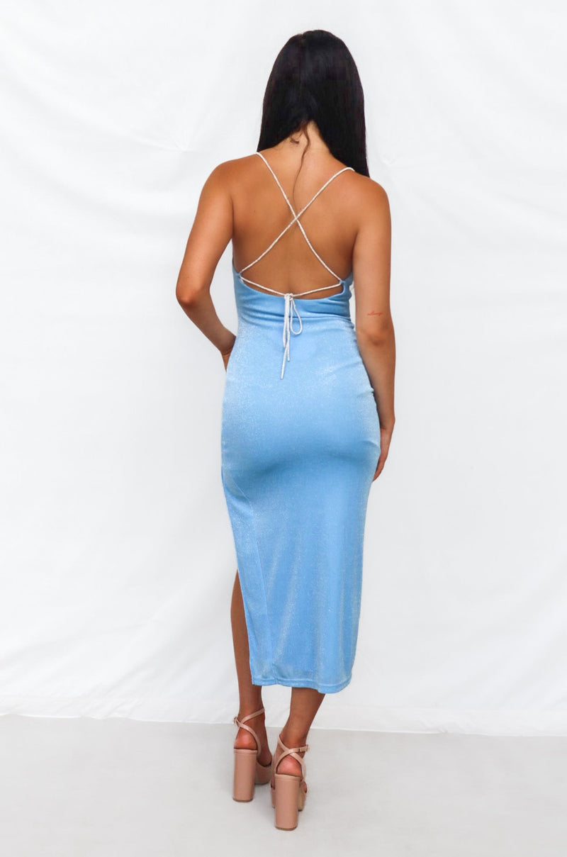 Marzia Maxi Dress - Blue Shimmer