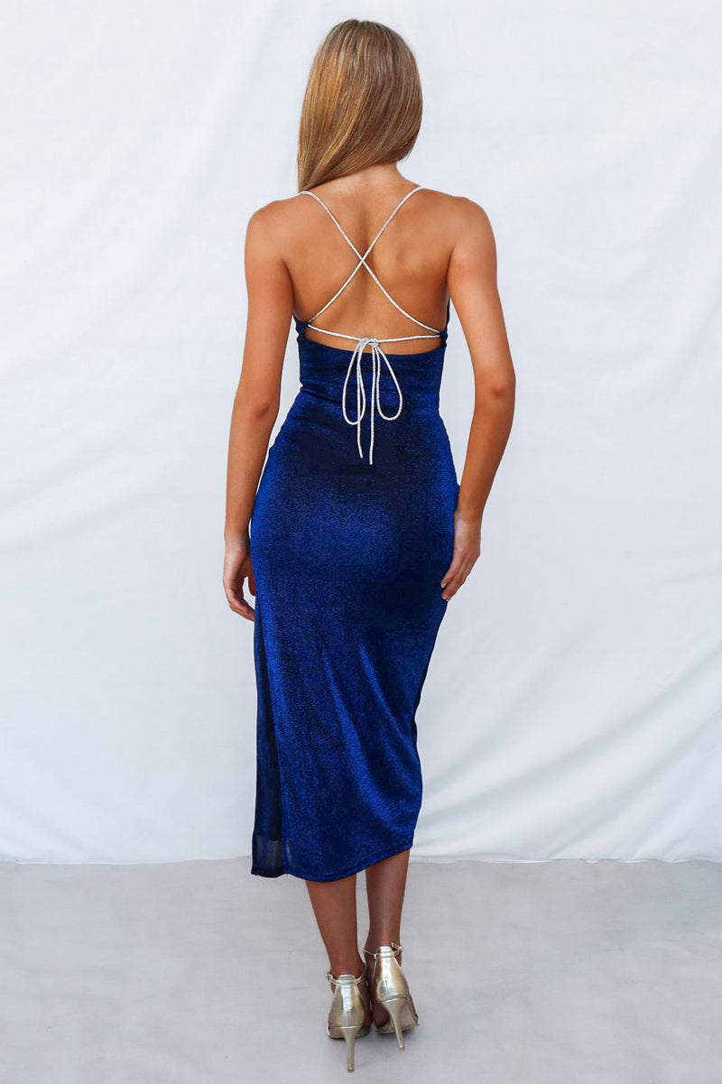 Marzia Maxi Dress - Navy Shimmer