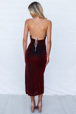 Marzia Maxi Dress - Wine Shimmer
