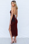 Marzia Maxi Dress - Wine Shimmer