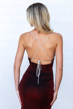 Marzia Maxi Dress - Wine Shimmer
