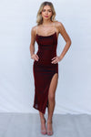 Marzia Maxi Dress - Wine Shimmer