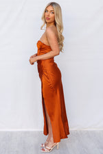 Milos Formal Gown - Rust/Bronze