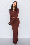Mina Maxi Dress - Coffee