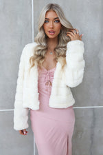 Misty Faux Fur Jacket - White