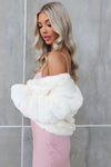 Misty Faux Fur Jacket - White