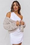 Misty Faux Fur Jacket - Light Grey