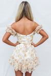 Monet Mini Dress - Yellow Floral