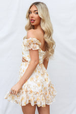 Monet Mini Dress - Yellow Floral