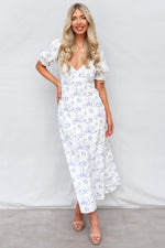 Monni Maxi Dress - Blue Floral