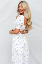 Monni Maxi Dress - Blue Floral