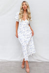 Monni Maxi Dress - Blue Floral