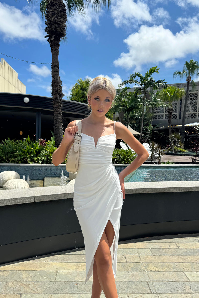 Monte Midi Dress - White