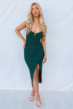 Monte Midi Dress - Forest Green