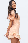 Nora Mini Dress - Peach