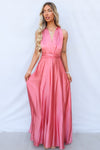 Pandora Multiway Gown - Rose Pink Satin