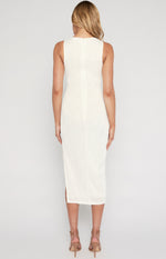 Queenie Midi Dress - White