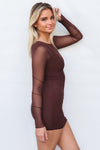 Raelynn Mini Dress - Brown